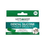 Vet's Best 5x5.5 cm Yeşil Kedi ve Köpekler için Silikon Başlıklı Parmak Diş Fırçası