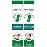 VET'S BEST Aloe Vera ve Nane Özlü Köpek Diş Macunu 100 gr ve Parmak Fırça (2 paketi)