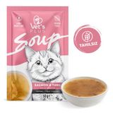 Vet's Plus Somonlu ve Ton Balıklı 50 gr Tahılsız Kedi Çorbası