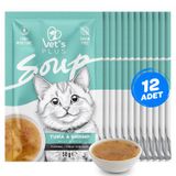 Vet's Plus Ton Balıklı ve Karidesli 12x50 gr Tahılsız Kedi Çorbası