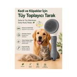 VETUGEN KEDİ VE KÖPEKLER İÇİN TÜY TOPLAYICI TARAK (GRİ)