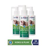 Veturel Günlük Kedi Ağız Kokusu Giderici Diş Eti Yarası Plak Tartar Önleyici Köpek Ağız Kokusu Sprey 3X100ML