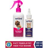 Veturel Kedi Aknesi Pati Bakımı Kedi Tüy Kedi Pati Temizleme Pati Temizleyici 300ML Kedi Yüz Bakımı