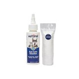 Veturel Kedi Göz Temizleme Solüsyonu Akıntı Alerji Kızarıklık Gözyaşı Lekesi 100ml Disk Pamuk 50li