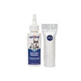 Veturel Kedi Göz Temizleme Solüsyonu Akıntı Alerji Kızarıklık Gözyaşı Lekesi 100ml Disk Pamuk 50li