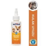 Veturel Kedi Kulak Temizleme Solüsyonu Kir Enfeksiyon Kaşıntı Köpek Kulak Uyuzu Koku Önleyici Bakım 100Ml