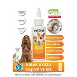 Veturel Kedi Kulak Temizleme Solüsyonu Kir Köpek Kulak Uyuzu Koku Önleyici Bakım 100ml