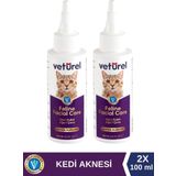 Veturel Kedi Yüz Temizleme Kulak Burun Göz Ağız Çene Aknesi Gözyaşı Lekesi Günlük Bakım Spreyi 2X100ML