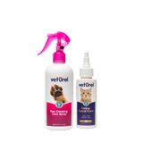 Veturel Pati Temizlik ve Bakım Spreyi 300ml + Veturel Kedi Yüz Bakım Solüsyonu 100ml