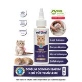 Veturel Yavru Kedi Doğum Sonrası Bakım Önleyici Göz Akıntısı Lekesi Çene Aknesi Solüsyonu - 100ml
