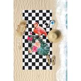 VEVİEN HOME Flamingo Dama Desenli Dijital Baskılı 75x150 Cm Plaj Havlusu Flamingo2 70 X 140