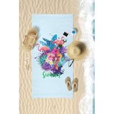 VEVİEN HOME Flamingo Summer Dijital Baskılı 75x150 Cm Plaj Havlusu Sarı 70 x 145