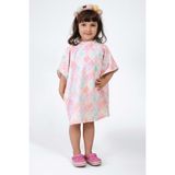 Vevien Home Flower Desen Çocuk Panço Plaj Havlusu 3-4 Yaş - Pudra - 3 - 4 Yaş