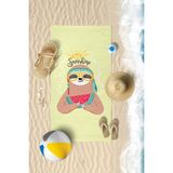 Vevien Home Hello Sunshine Dijital Baskılı 70X140 cm Çocuk Plaj Havlusu - Sarı - 70 x 140 cm