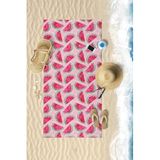 VEVİEN HOME Karpuz Desen Dijital Baskılı 75x150 Cm Plaj Havlusu PEMBE 80 x 150
