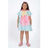 VEVİEN HOME Mermaid Desen Çocuk Panço Plaj Havlusu Mor 7-8 Yaş
