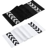 Vevien Home Sergeant 30X100 cm PAMUK(450 Gsm) Siyah-Beyaz 2'li Spor Havlusu Fitness Gym Golf Boks Havlusu - 30 x 100 cm - Siyah - Beyaz