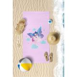Vevien Home Sevimli Peri Dijital Baskılı 70X140 cm Çocuk Plaj Havlusu - Lila - 70 x 140 cm