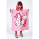 Vevien Home Unicorn Desen Çocuk Panço Plaj Havlusu 7-8 Yaş - Pembe - 7 - 8 Yaş