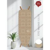 Vevons Çok Renkli Ütü Masası Kılıfı ve Örtüsü 50X140 cm Keçeli Taban Özellikli - Sütlü Kahve - 50 x 140 cm