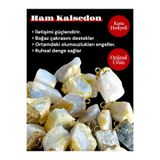 Vexa Aksesuar Ham Kalsedon Taşı Kolye Ucu veya Cep Taşı - Kutu Hediyeli Ürün– Doğal Enerji Taşı