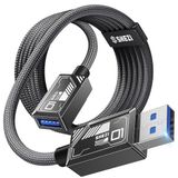 Vexipia USB uzatma kablosu 6,6 FT, USB 3.0 uzatma kablosu, A tipi erkek - kadın USB uzatma kablosu [5 Gbps yüksek hızlı veri aktarımı] web kamerası/kamera/telefon/USB hub/fare/klavye/yazıcı/sabit