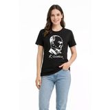 Vexor Atatürk Baskılı Tişört Kısa Kollu Bisiklet Yaka T-Shirt - Siyah