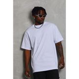 Vexor Erkek Düz Yazlık Kısa Kol Tişört Bisiklet Yaka Oversize T-Shirt - Beyaz - 00-Beyaz - XL