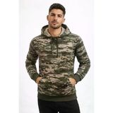 Vexor Erkek Kamuflaj Desenli 2 İplik 4 Mevsim Kapüşonlu Kanguru Cepli Hoodie Sweatshirt - Kamuflaj