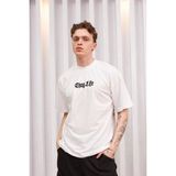 Vexor Erkek Kısa Kol Yazlık Tişört Bisiklet Yaka Baskılı Oversize T-Shirt - Beyaz - 2XL