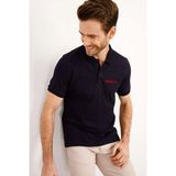 Vexor Erkek Pike Polo Yaka Tişört Düğmeli Baskılı T-Shirt - Beyaz - XL