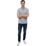 Vexor Erkek Polo Yaka Düğmeli Pike Kumaş Tişört Regular Fit Kısa Kol T-Shirt - Gri - 00E-Gri - XL