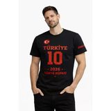Vexor Erkek Türkiye Baskılı Tişört 2026 Dünya Kupası Taraftar Forma T-Shirt - Siyah
