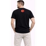 Vexor Erkek Türkiye Baskılı Tişört Ay Yıldız 2026 Dünya Kupası Taraftar Forma T-Shirt - Siyah - 2XL