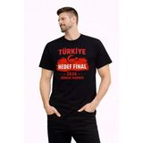Vexor Erkek Türkiye Baskılı Tişört Ay Yıldız 2026 Dünya Kupası Taraftar Forma T-Shirt - Siyah