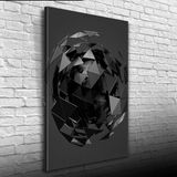 Vexor Gri Tonlarda Aynalı Küre Kanvas Tablo 50 X 70