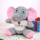 Vexor Happy Birthday Tişörtlü Sevimli Peluş Fil