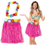 Vexor Hawaii Pembe Püsküllü 40 Cm Etek Ve Kolye Seti