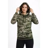 Vexor Kamuflaj Desenli 2 İplik 4 Mevsim Kapüşonlu Kanguru Cepli Hoodie Sweatshirt - Kamuflaj