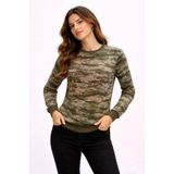 Vexor Kamuflaj Desenli 2 İplik 4 Mevsim Uzun Kollu Bisiklet Yaka Sweatshirt - Kamuflaj