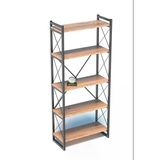 Vexor Kitaplık 5 Raflı Ceviz 180 Cm