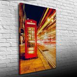 Vexor Londra`Da Kırmızı Telefon Kulübesi Kanvas Tablo 50 X 70