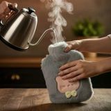 Vexor Papyonlu Kedi Figürlü Mavi Peluş Sıcak Su Torbası 1 Litre