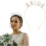 Vexor Rose Gold Bekarlığa Veda Kristal Taş Bride Tacı