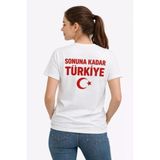 Vexor Türkiye Ay Yıldız Baskılı Taraftar Forma T-Shirt - Beyaz