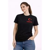Vexor Türkiye Ay Yıldız Baskılı Taraftar Forma T-Shirt - Siyah