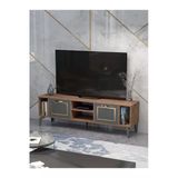Vexor Tv Sehpası Tv Ünitesi Atlantik Çam Antrasit Gold 160 Cm Linya 5040