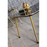 Vexor Zigon Sehpa Ve Orta Sehpa Kr Set Çift Gold Bendir Metal