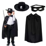 Vexor Zorro Pelerin Şapkası Ve Maske Seti Çocuk Boy