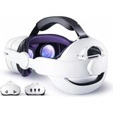 Vexora Global Meta Quest 2 / 3 / 3s Uyumlu Vr Baş Bandı – Ayarlanabilir Elite Strap, Basıncı Azaltan Kayış ,VR Gözlük Değildir. - Beyaz